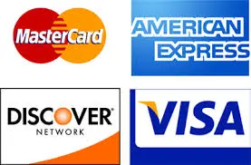 Image of credit cards accepted